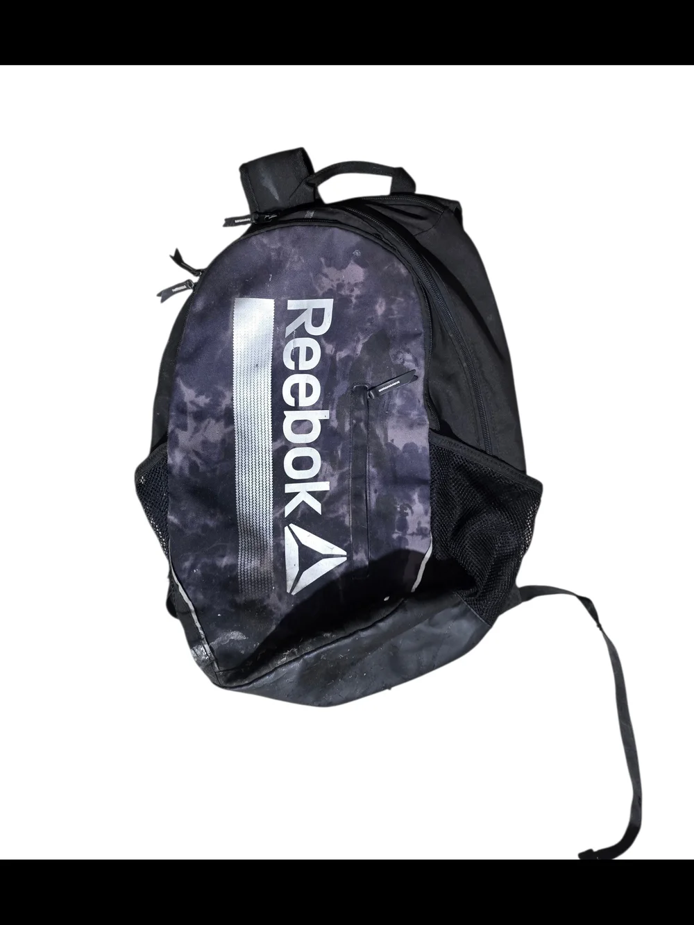 Reebok Black and Dark Gray Men's Logo Backpack